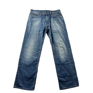 Hugo Boss Texas Jeans Mens 34x32* Blue Regular Fit Straight Leg Denim Faded